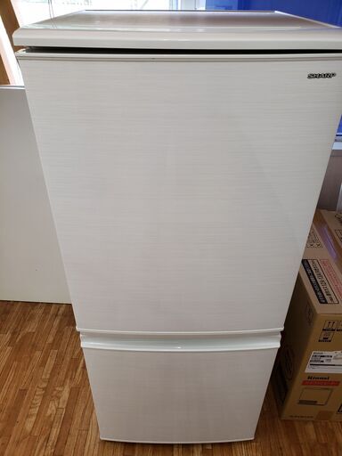 SHARP　2018年製　137L　2ドア冷蔵庫　SJ-D14D-W