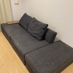 LOWYA ソファ　グレー　カウチソファ