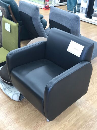 ★ジモティ割あり★  一人用ソファ ブラック H×W×D クリーニング済み KJ2619