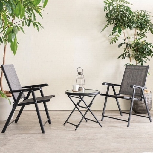 ★美品アウトドア・ガーデンテーブル+チェアの3点セット