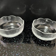 【お値下げ】ガラス小鉢　丸小鉢　2点セットの画像