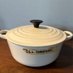  ※引取決定済［中古品］ル・クルーゼ　ココット・ロンド 白20cm