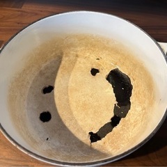  ※引取決定済［中古品］ル・クルーゼ　ココット・ロンド 白20cmの画像