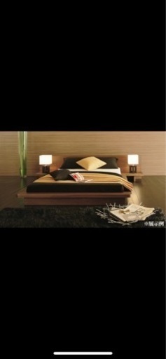 カリモク　ロータイプベッド　ナイトテーブルセット