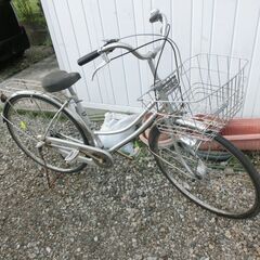 通勤・通学用　２７インチ自転車　オートライト付き　ステンレス