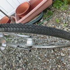 通勤・通学用　２７インチ自転車　オートライト付き　ステンレスの画像