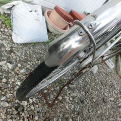 通勤・通学用　２７インチ自転車　オートライト付き　ステンレスの画像