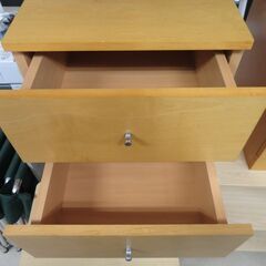 無印良品 良品計画 木製 2段チェスト 廃版品 メープル |江別市のリサイクルショップドロップの画像