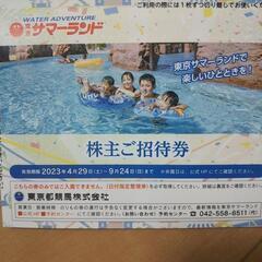 サマーランド ワンデーパス ご招待券 ４枚の画像