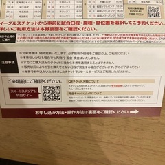 8月試合、楽天イーグルスチケット1席分の画像