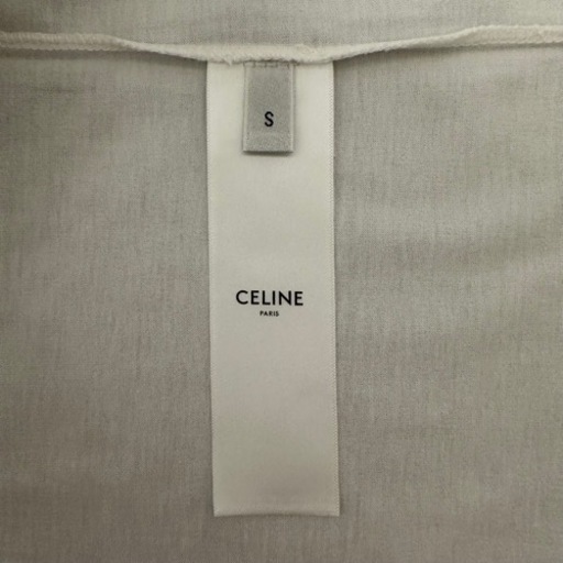 【CELINE】22SS ゴシックロゴプリントコットンジャージTシャツ ホワイト