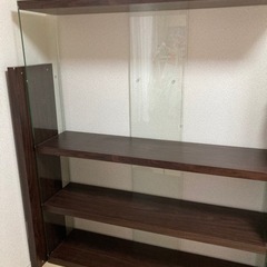 ガラス製ディスプレイシェルフワイド