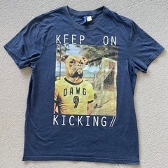 H&M Tシャツ ネイビー M〜L