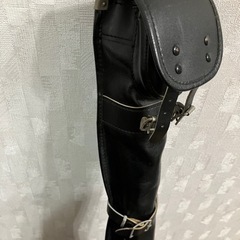 剣道　竹刀入れ　竹刀　竹刀ケース　本革　黒　の画像