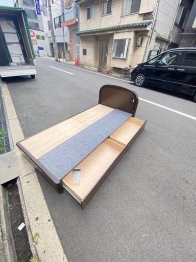 ?‍♀️☘️大阪市内配達設置無料?‍♀️2つ引き出しシングベッドマットレスセット?