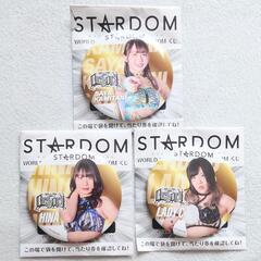 【新品未使用】QQ上谷沙弥ほか☆スターダム 缶バッジ【STARD...