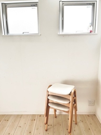 4点まとめて♪IDC大塚家具 秋田木工 スタッキングスツール No.202