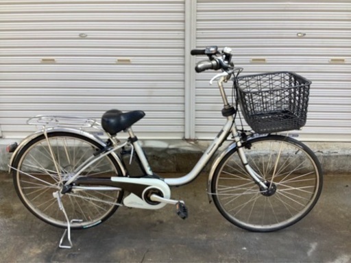 164パナソニック最新機種電動アシスト自転車viviDX26インチシルバーボディ