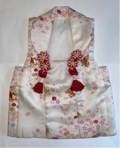 【クリーニング済】七五三 3歳 被布／絹100%