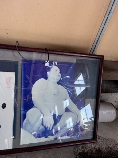 貴乃花　手形　写真　額縁入り