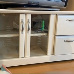 【9月初旬までの受け渡し】テレビボード 白 収納充実