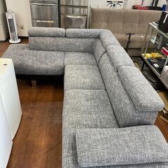 L字型ソファ　No.9409　グレー　4人掛け【リサイクルショッ...