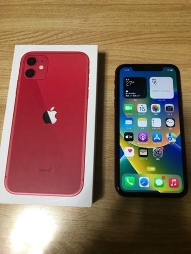 iPhone 11 RED 128 GB SIMフリー　　少しなら価格相談可能です。31日で削除します。