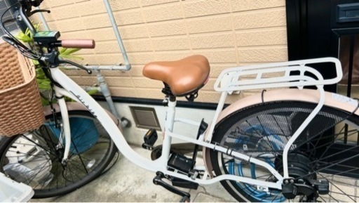 交渉中です　　　　　Airbike 電動自転車　変速機あり　キャメル&ホワイト