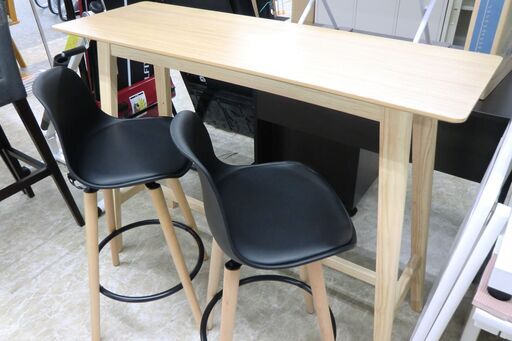 カウンターテーブル チェア 3点セット