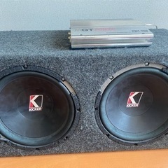 KICKER ウーファー　アンプとRCAケーブル付き　ばっ直ヒュ...