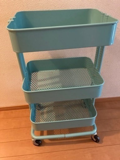 イケア　IKEA ロースコグ　キッチンワゴン　ターコイズ