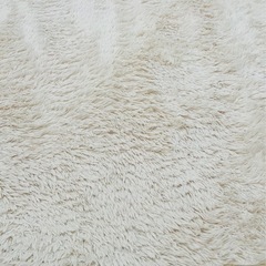 2枚セット シャギーラグ アイボリー100x140cmの画像