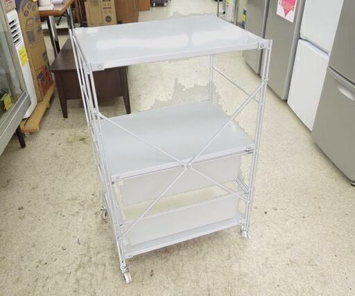 MUJI 無印良品 スチール ユニットシェルフ 引出2 キャスター付き