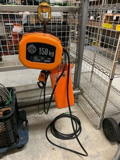 【完売商品】日立工機 1974年製 電動チェーンブロック 1/6BF(150kg) 【中古品】