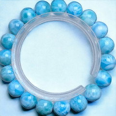 超品質ラリマー[iEfHt]愛と平和 癒やし10.5mm ドミニカ共和国産