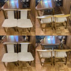 P0437 ダイニングテーブル セット 椅子4脚付き テーブルロータイプ 180cmの画像