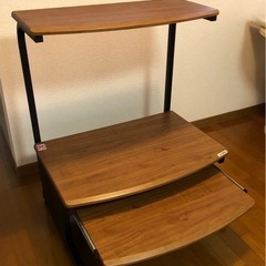 譲渡済 パソコン　デスク　木目調