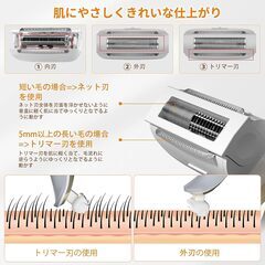 レディースシェーバー ボディシェーバー 　電気シェーバー 脱毛器 USB充電式 安全ロック機能 防水 乾湿両用 LEDライト付き 水洗い 全身　　卸し　問屋　倒産品　転売OK　ネット商材　アマゾン　商品　景品　コンペの画像