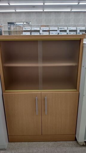 ★ジモティ割あり★ コメリ 食器棚 ライトブラウン H90×D32×W60 クリーニング済み TJ1685
