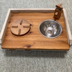 木製ガスコンロ・流し　おままごと用の画像