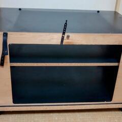 【あげます】キャスター・ガラス扉つきテレビ台の画像