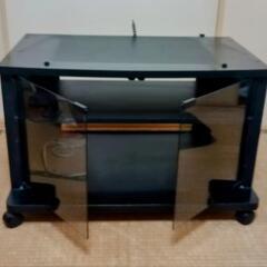 【あげます】キャスター・ガラス扉つきテレビ台
