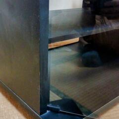 【あげます】キャスター・ガラス扉つきテレビ台の画像