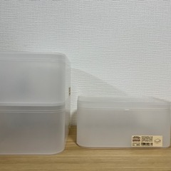 【一旦受付停止】無印良品　ポリプロピレンメイクボックス・蓋付・大　4点