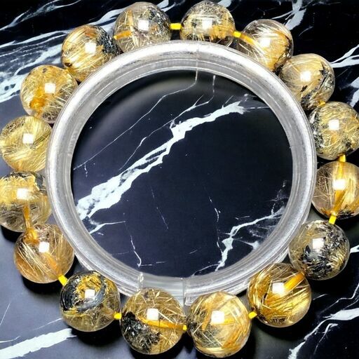 【式神封入】太陽放射タイチンルチル[Ha6Vq]12.5mm　金、財、仕事、恋愛