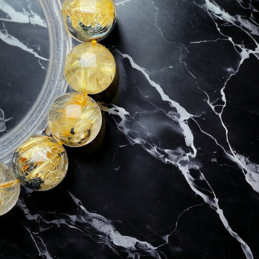 【式神封入】太陽放射タイチンルチル[Ha6Vq]12.5mm　金、財、仕事、恋愛