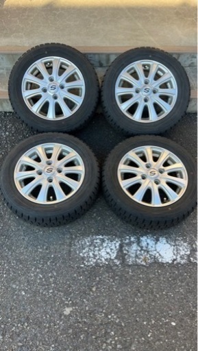 スタッドレスタイヤ 155/65R13 ダンロップ ホイール付