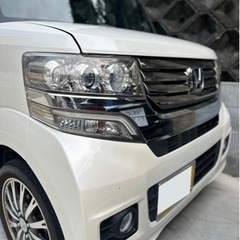  N-BOX カスタム　ホワイト　綺麗な車の画像