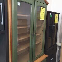 【ジモティ来店特価！！】食器棚　カントリー調　2枚扉　J-0878