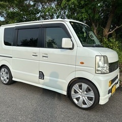 早い者勝ち　エブリィワゴン　車検今月受けました　ローダウン　カスタム